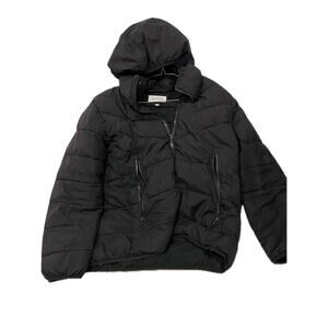 Calvin Klein Lined Parka Jacket Black Mens XL